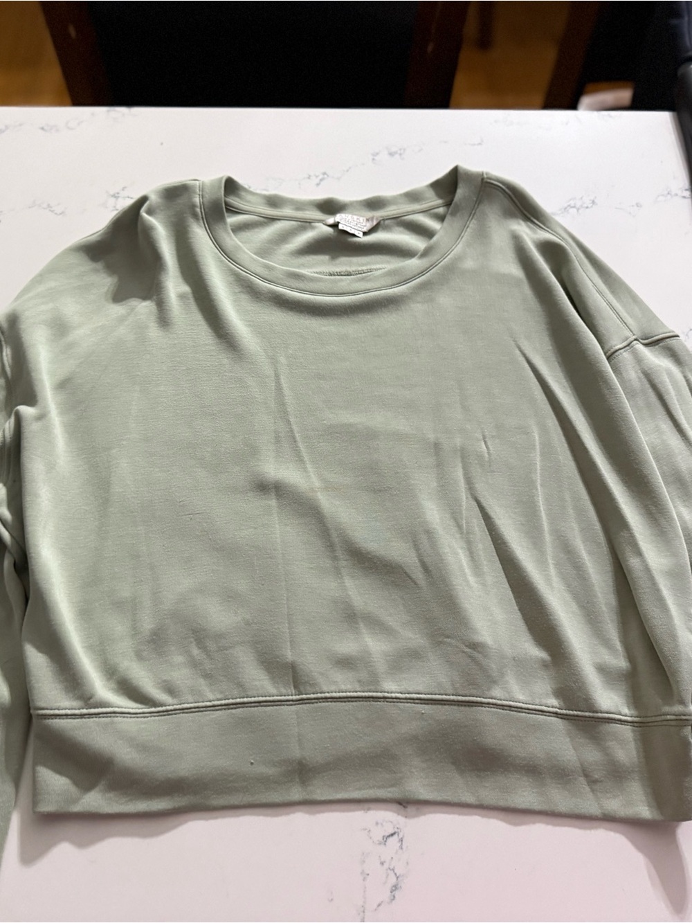 Danskin Muted Sage Cropped Sweatshirt